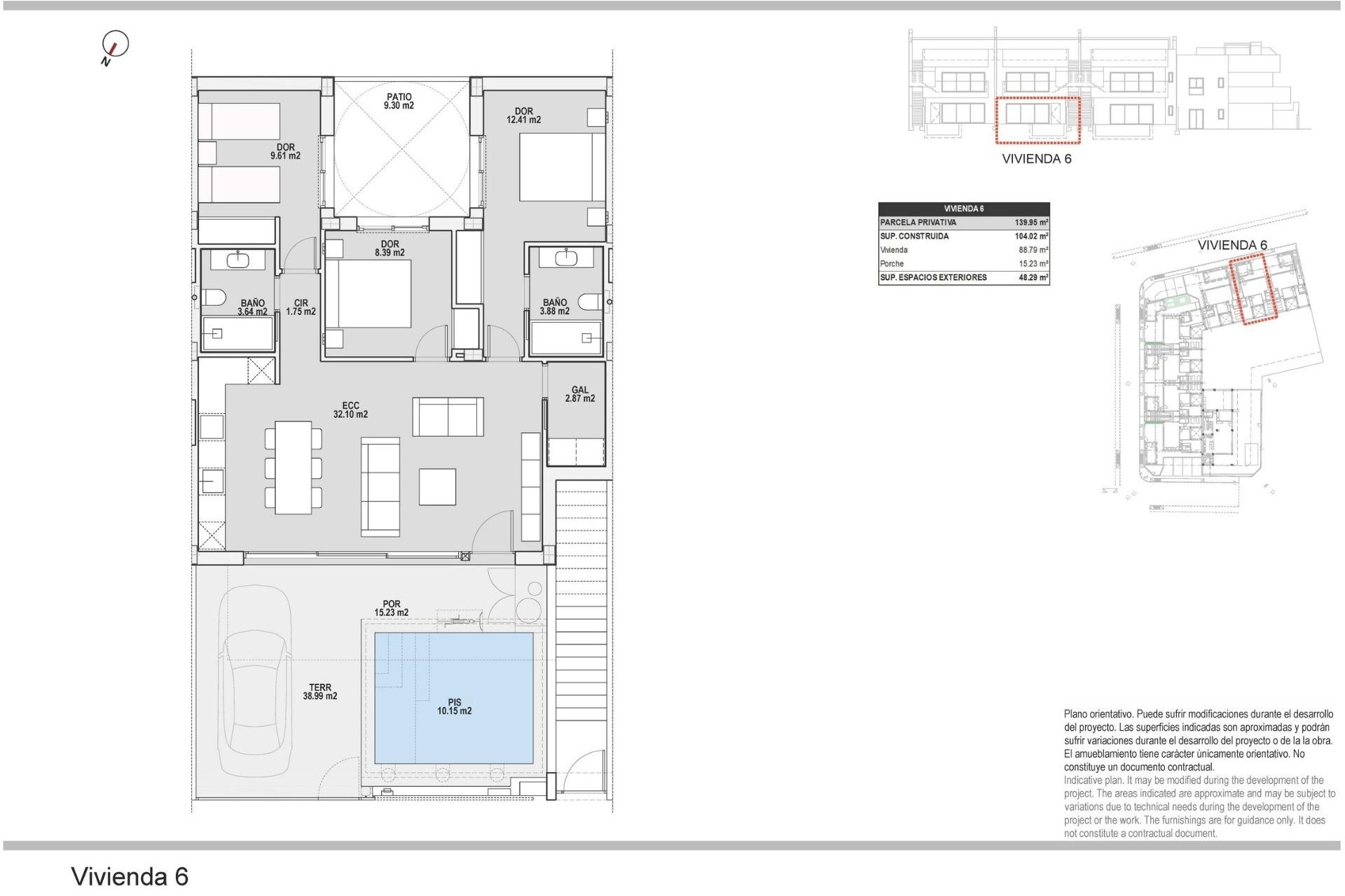 Nowy budynek - Bungalow -
Pilar de la Horadada - pueblo