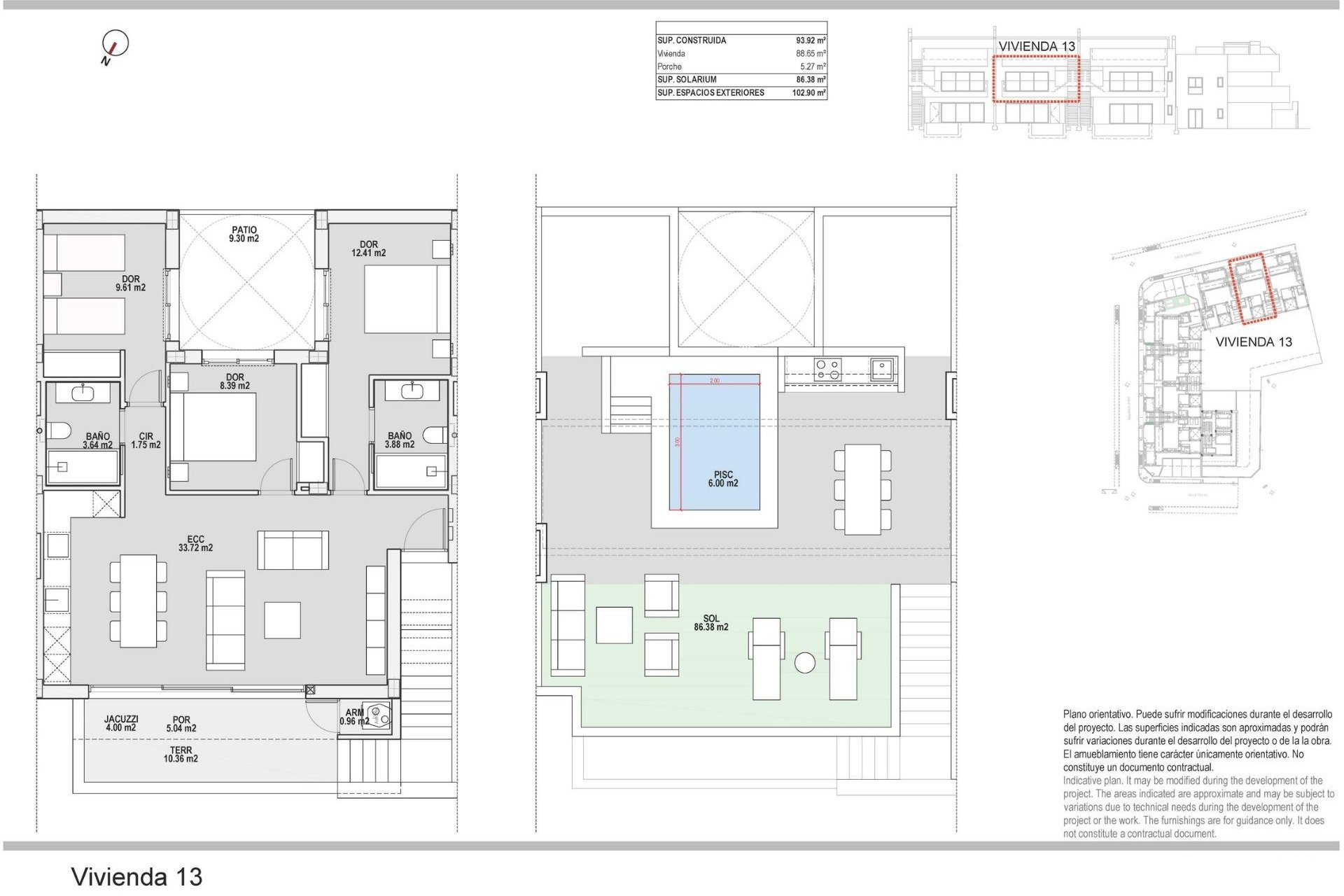 Nowy budynek - Bungalow -
Pilar de la Horadada - pueblo