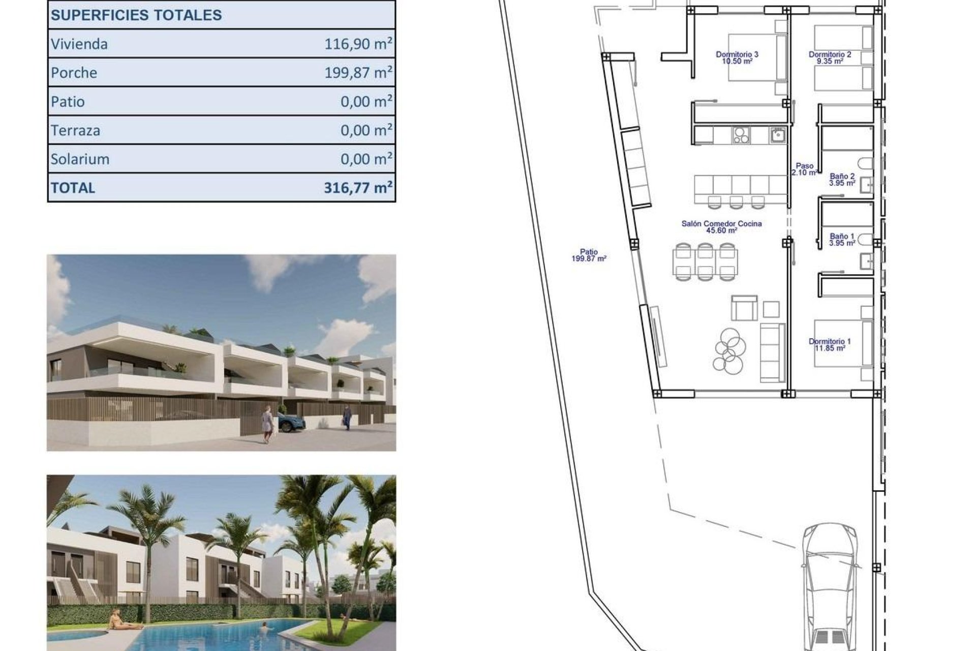 Nowy budynek - Bungalow -
Pilar de la Horadada - pueblo