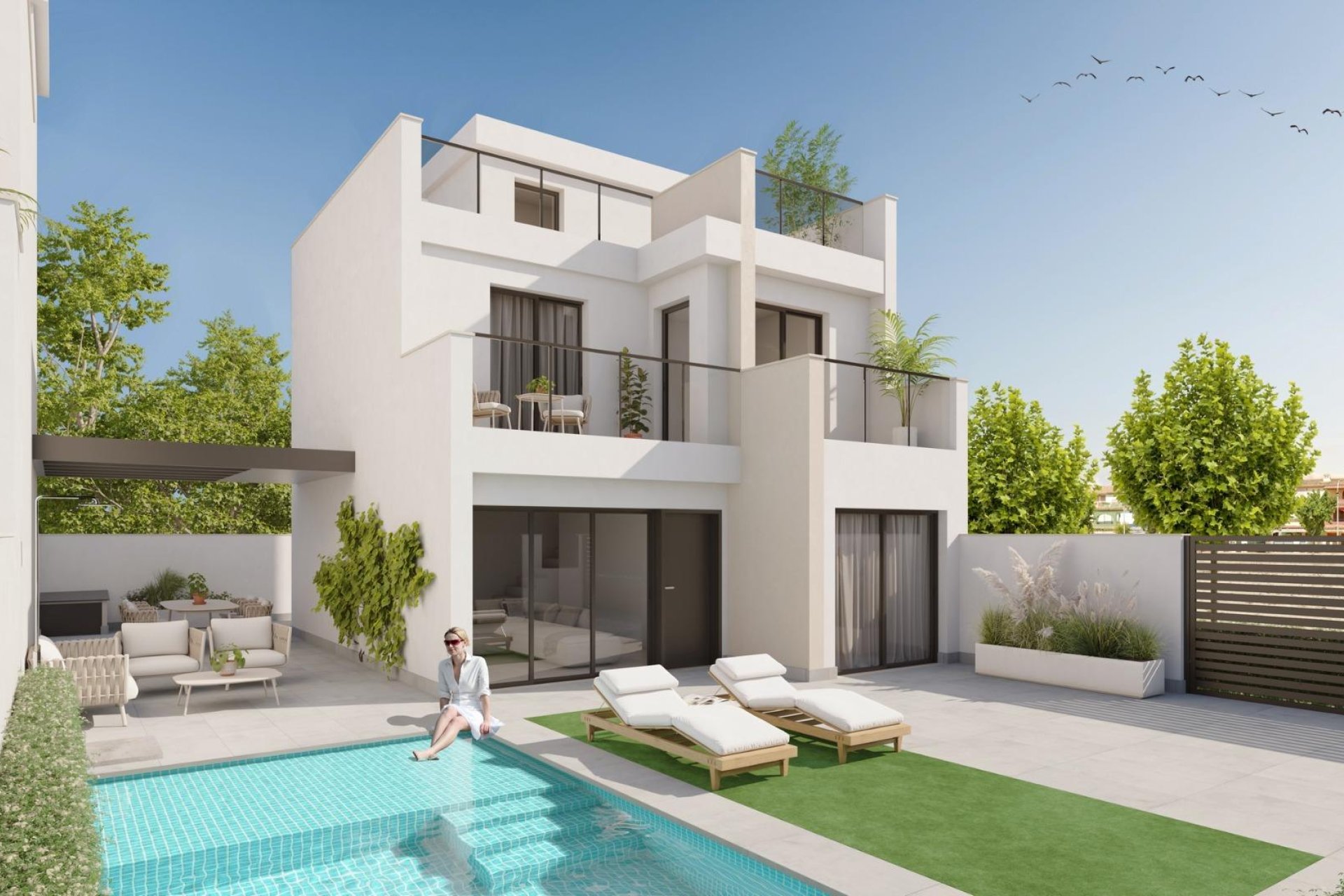 Obra nueva - villa -
Los Alcazares - Playa la Atascadera