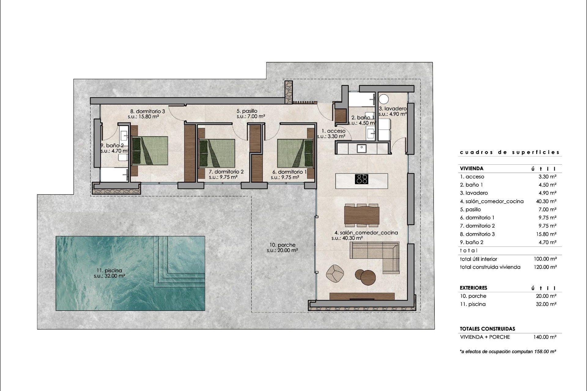 Obra nueva - villa -
Pinoso - Lel