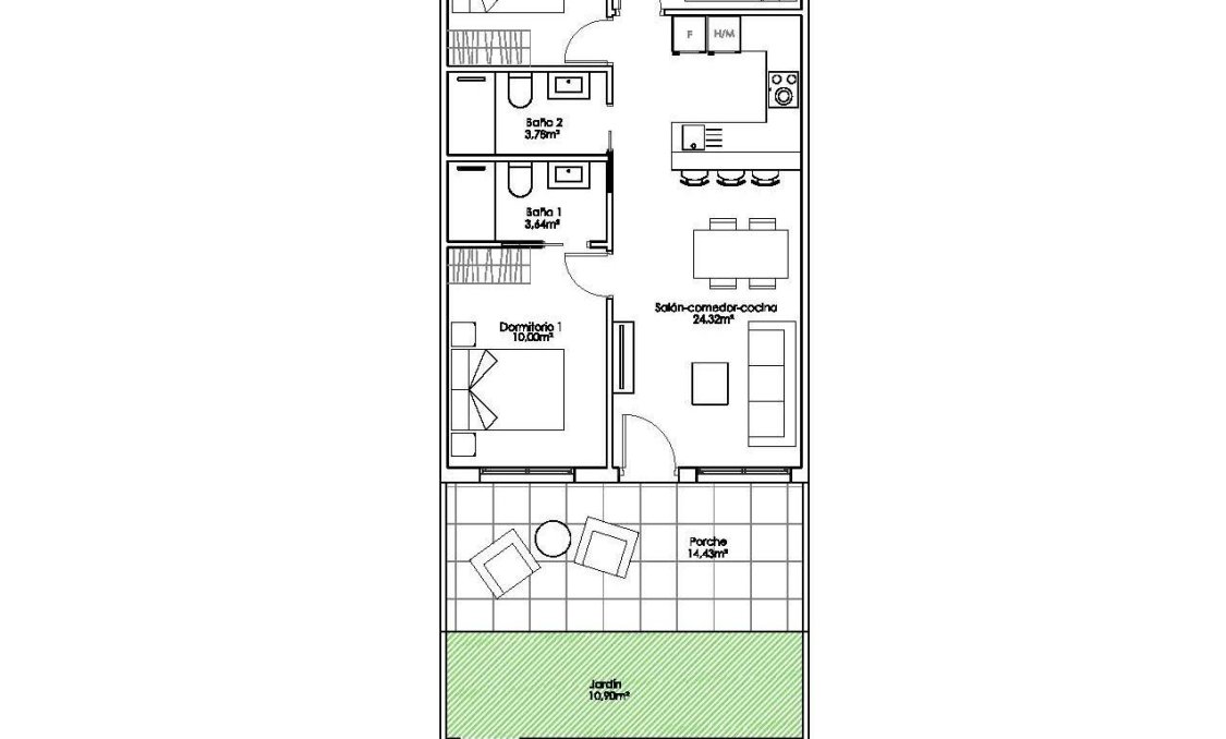 New Build - Bungalow -
Pilar de la Horadada - Parque Ramon eugenio Escudero