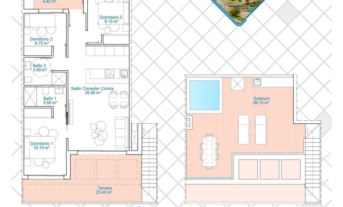 Obra nueva - Ático -
Pilar de la Horadada - Lo Monte