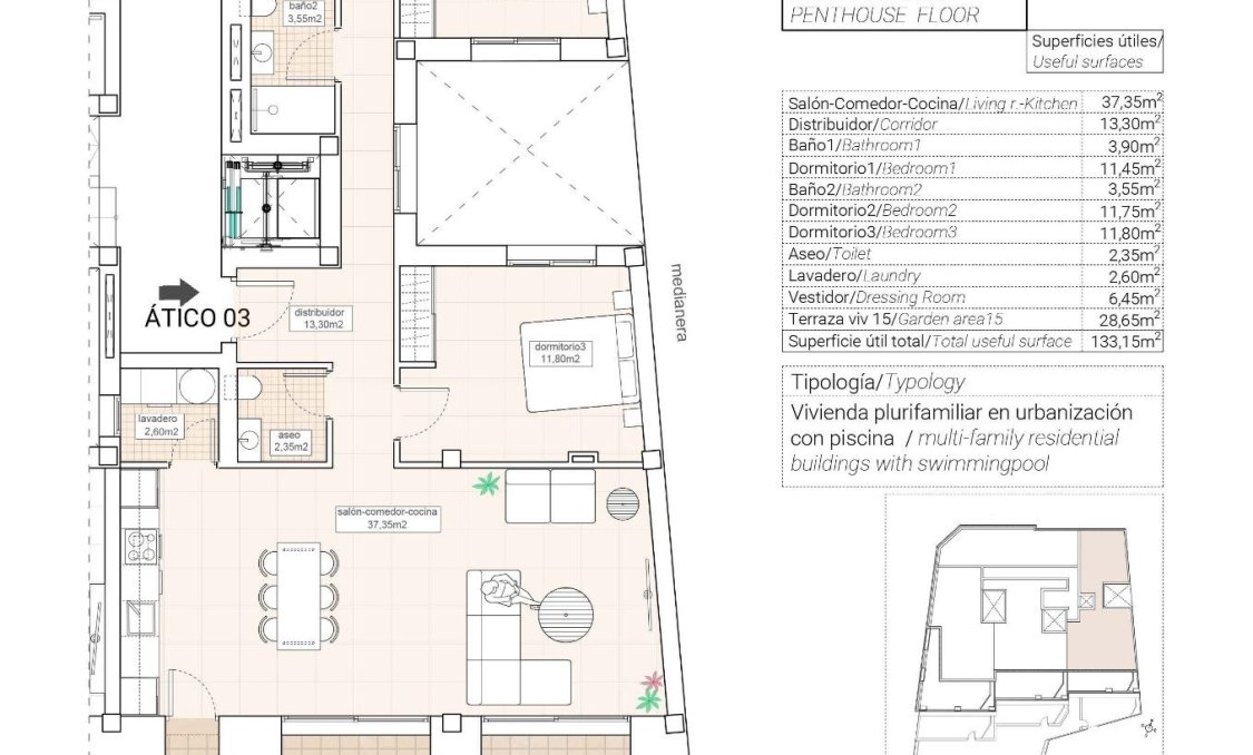 New Build - Penthouse -
Hondón de las Nieves - Pueblo