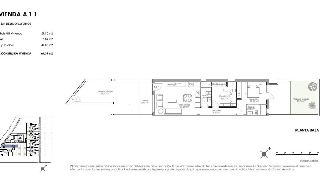 New Build - Ground Floor Bungalow -
Puerto de Mazarron - Playa Negra