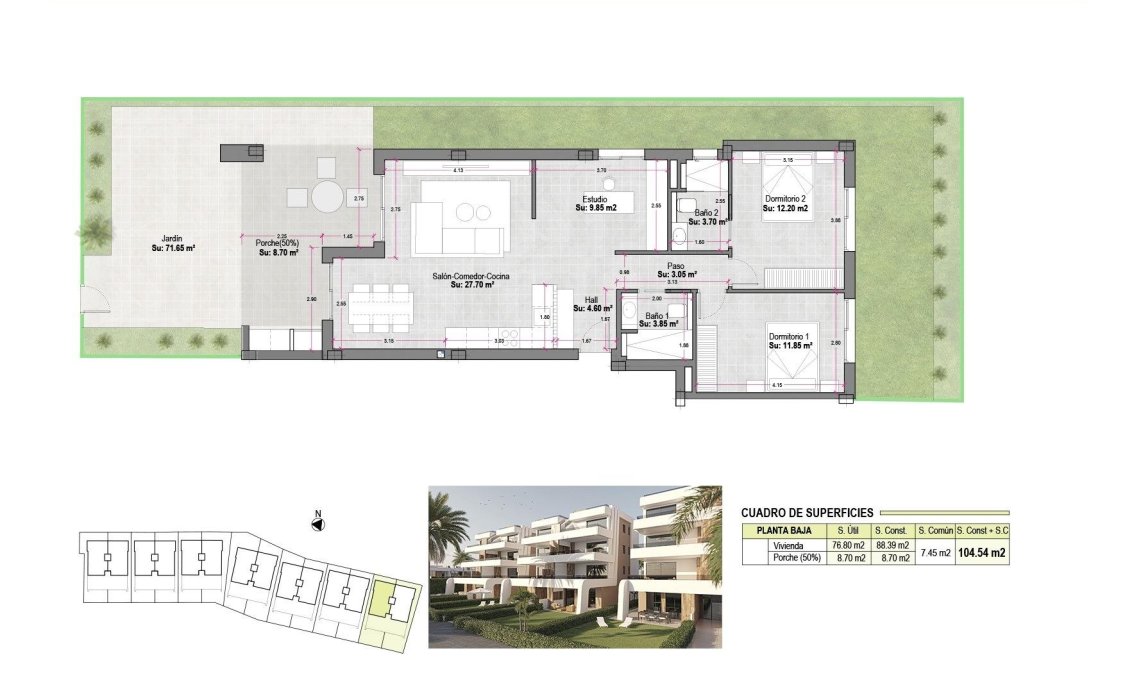 New Build - apartment -
Alhama De Murcia - Condado De Alhama