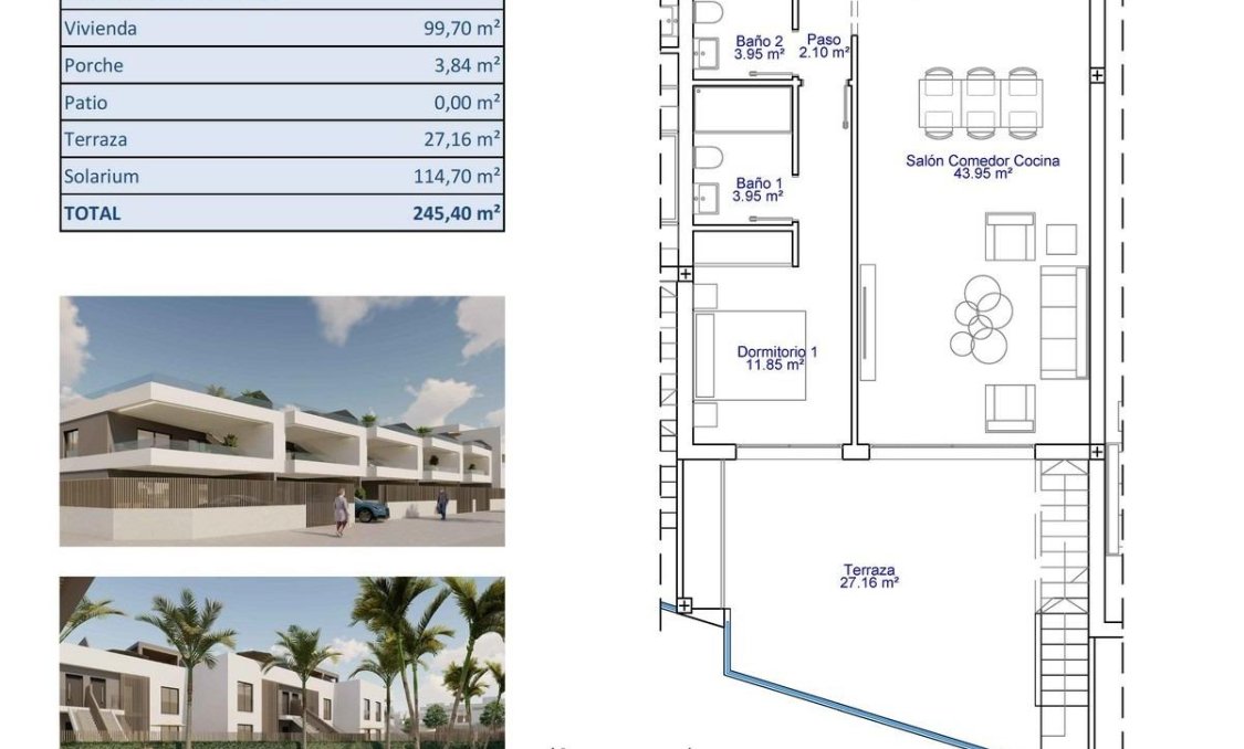 New Build - Bungalow -
Pilar de la Horadada - pueblo