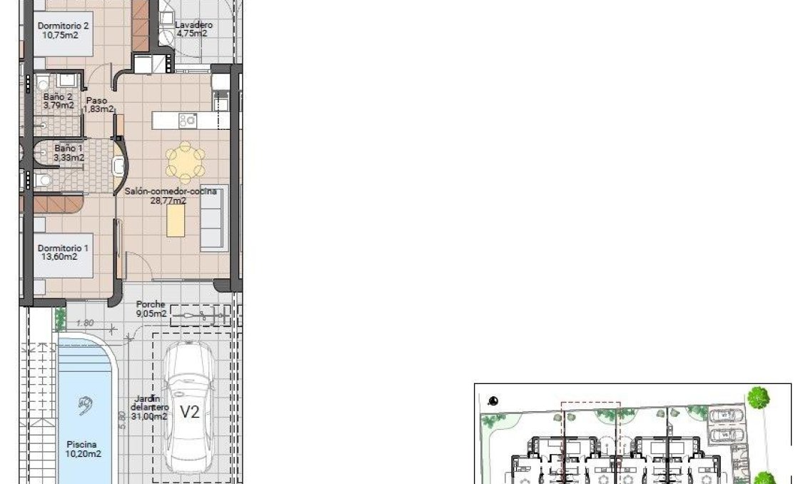 New Build - Bungalow -
Pilar de la Horadada - pueblo