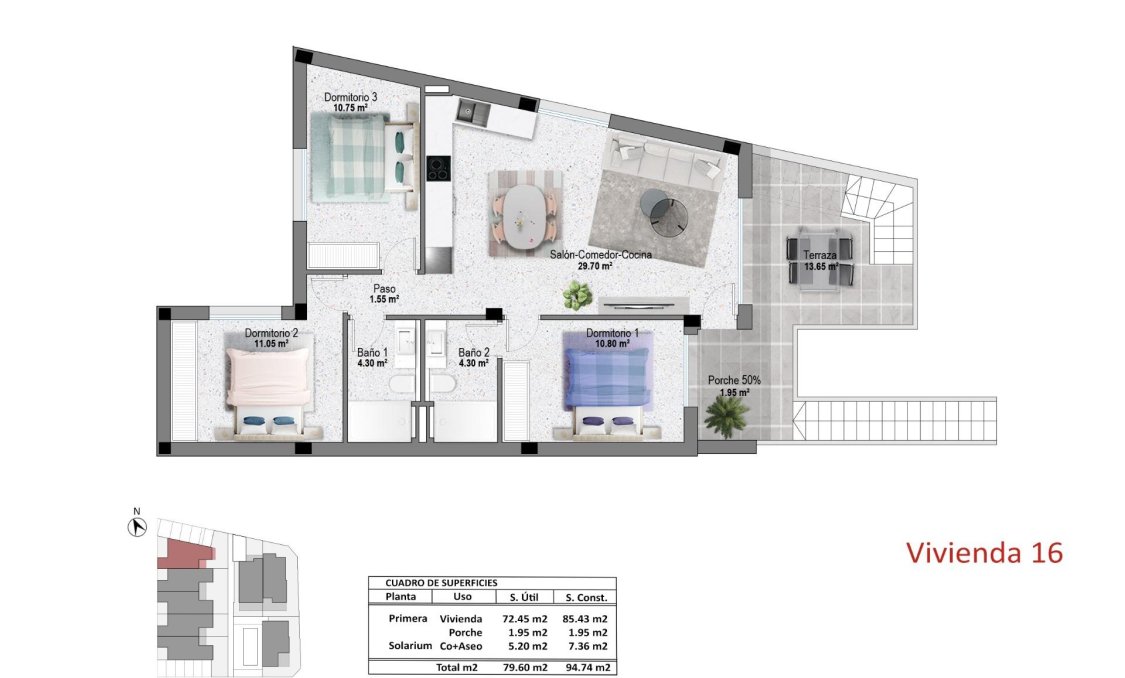 New Build - Bungalow -
Pilar de la Horadada - pueblo